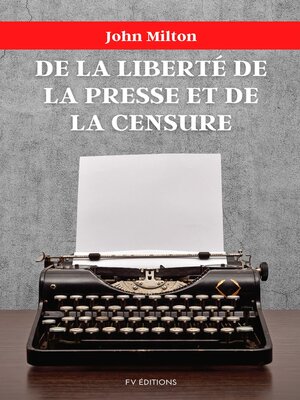 cover image of De la liberté de la presse et de la censure